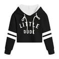 thumbnail image 5 of KPOPLK Kids Boys Girls Hoodie Pullover 4-15Y Sweatshirts 42D Cool Top(3-4 Y,Black), 5 of 6