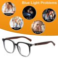 thumbnail image 3 of Retro Wood Grain Leg Anti-blue Glasses Are Simple And Transparent, Made Of Tr, 3 of 5