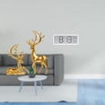 thumbnail image 2 of Estatua de escultura de ciervo,Estatuas de ciervos en pareja para decorar la entrada del hogar.,Reloj de pared digital,Reloj de pared digital multifuncional para oficina,Reloj de escritorio de, 2 of 8