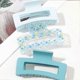 thumbnail image 2 of Frosted Cream Hair Clips with Shark Teeth Design for Head Decoration Transparent Clip-ins Style 3 Pieces, 2 of 5