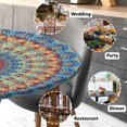 thumbnail image 7 of Round Fitted Tablecloth with Elastic Round Outdoor Tablecloths Round Elastic Tablecloth for Tables Waterproof Wipeable Table Cover for Picnic,Camping,Dinner (32''-36''), 7 of 7