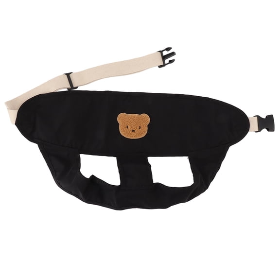 LAZIOEGR Portable Adjustable Baby Chair Harness, Soft Polyester, 54cm, Black – Safe Feeding Strap for High Chairs