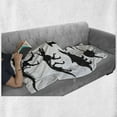 thumbnail image 6 of Dinosaur Soft Flannel Fleece Throw Blanket, Prehistoric Skeleton Bone Black Silhouettes of Different Wild Dinosaurs, Cozy Plush for Indoor and Outdoor Use, 60" x 80", Black White, by Ambesonne, 6 of 6