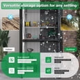 thumbnail image 4 of YODOLLA 2.5'x 3.5' Outdoor Metal Storage Cabinet with Locking Doors and Adjustable Shelves for Home, Office,Garden(Grey), 4 of 8