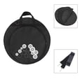 thumbnail image 1 of Cymbal Bag, 21 Inch Cymbal Storage Carry Bag with Three Pockets with Detachable Inner Layers and Shoulder Strap, 1 of 8