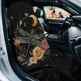 thumbnail image 2 of Xixirimido Dragonfly Roses Floral Moon Print Sweating Car Seat Cover for Post Gym Workout, Running, Swimming, Beach Universal Fit Non-Slip Towel Bucket Seat Protector for Cars SUV Trucks, 2 Pack, 2 of 8