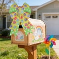 thumbnail image 6 of AYktou Large Easter Wreath Bows for Front Door, 8.2×12.5 Inch Easter Eggs Ribbon Tree Topper Bows Holiday Spring Bowknot Hanging Ornaments Indoor Outdoor Wall Easter Decor Birthday Party Supply, 6 of 6