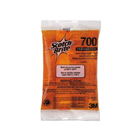 Scotch-Brite Quick Clean Griddle Liquid, 3.2 oz Packet, 40/Carton