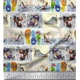 thumbnail image 1 of Soimoi Silk Fabric Slippers,Shoes & High Heels Patchwork Printed Fabric 1 Yard 42 Inch Wide, 1 of 3