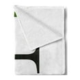 thumbnail image 2 of Letter E Soft Flannel Fleece Blanket, Alphabet with Euphorbia Milii Crown of Thorns Flower with Green Leaves, Cozy Plush for Indoor and Outdoor Use, 50" x 60", Vermilion Green Black, by Ambesonne, 2 of 5