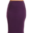 thumbnail image 4 of Women's Plus Size Casual Stretch Pull On Bodycon Pencil Midi Skirt, 4 of 7