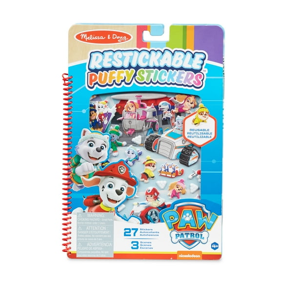 Melissa & Doug PAW Patrol Restickable Puffy Stickers - Jake's Mountain (27 Reusable Stickers) | FSC-Certified Materials