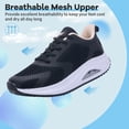 thumbnail image 4 of Z ZARPION Women Arch Support Walking Shoes Plantar Fasciitis Pain Relief Orthotic Casual Sneakers Pinkblack Size 6, 4 of 9