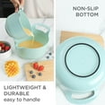thumbnail image 4 of Cook with Color Plastic Mixing Bowl Set with Pour Spouts and Handles, 4 Piece, Speckled Mint, 4 of 9