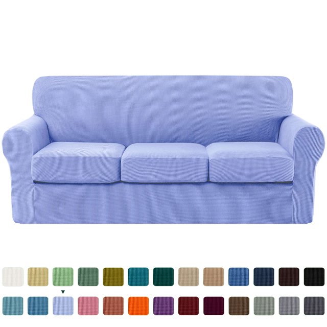 CHUN YI Housse de Canapé avec Housse de Coussin Séparée Extensible à Carreaux