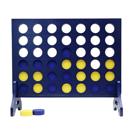 Tailgating Pros Premium Giant Four in a Row with Carrying Case - Jumbo Oversized Outdoor Yard Game - Connect Multiple Pucks in a Row to Win - Many Puck Colors Available!