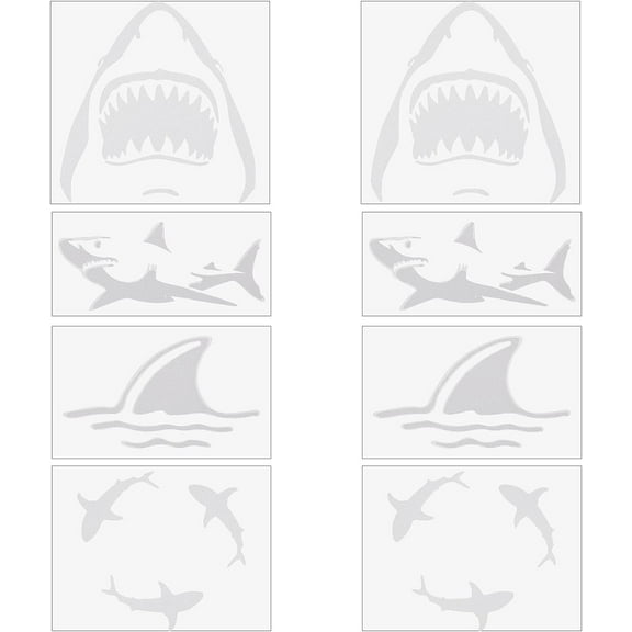 8 Sheets Car Sticker Self Adhesive Car Stickers Waterproof Vinyl Window Decal Vinyl Automotive Exterior Decoration Decals for SUV Truck Motorcycle Doors Walls Laptop White White