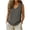 Gray, variant on Summer Tops for Women V Neck Sleeveless Boho Crop Top Casual Loose Flowy Curved Hem Side Split Tank Top, Brown XXL