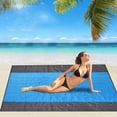 thumbnail image 1 of Bangus Couverture de Plage Résistant au Sable, Très Grand Tapis de Plage Surdimensionné, Grand et Compact Tapis Sans Sable Séchage Rapide, Léger et Durable, 1 of 6