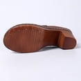 thumbnail image 4 of Wensltd 13 Women's Summer Block Heel Sandals Casual Solid Color Breathable Comfort Dressy Evening Office Walking Party Sandals Coffee, 4 of 9