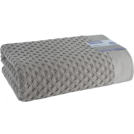 Better Homes & Gardens Thick and Plush Textured Bath Towel, Taupe Splash