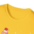 thumbnail image 3 of Pink Flamingo Christmas Lighting Xmas Tree Santa Hat Novelty Unisex T-Shirt, 3 of 4