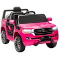 thumbnail image 1 of Qaba 12V Electric Car for Kids, Licensed Toyota Kids Electric RC Car, Toddler Ride on Toys Gift, Pink, 1 of 10