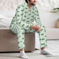 thumbnail image 7 of Hirioo Cute Crocodile for Men's Pajama Sets 2 Piece Pjs Men's Long-Sleeved Pajama Set Button Down Sleepwear,S-XXL-Large, 7 of 7