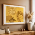 thumbnail image 4 of Palm Leaf Serenade Warm Yellow - Painting Oak Framed Wall Art Print 12 x 18 inches, 4 of 6