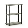 thumbnail image 2 of Furinno Durable 23.6"W x 11.6"D x 29.5"H 3-Shelf Freestanding Shelving Unit, French Oak Gray and Black, 2 of 5
