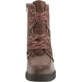 thumbnail image 3 of NATURALIZER Womens Beige Waterproof Myla Round Toe Stacked Heel Lace-Up Leather Booties 7.5 M, 3 of 5