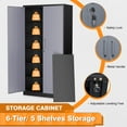 thumbnail image 4 of STANI Metal Storage Cabinet, 71” Tall Steel Cabinets with Locking Door and 5 Adjustable Shelves, Steel Classic Storage Cabinet for Home, Office, Garage, 4 of 10