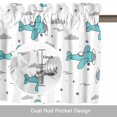 thumbnail image 6 of Art Aircraft Valance Curtain Blue Cartoon Airplane Gray Clouds Watercolor Window Valances Rod Pocket Short Curtains Window Treatments for Kitchen Bedroom Bathroom Laundry 60" x 18", 6 of 9