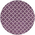 thumbnail image 4 of SAFAVIEH Chatham Jacob Geometric Quatrefoil Wool Area Rug, Purple/Ivory, 7' x 7' Round, 4 of 10