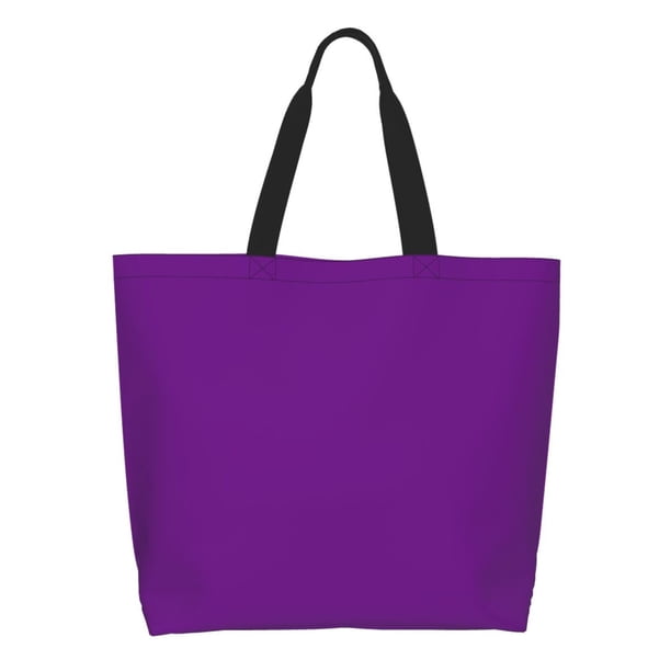 Disketp Purple Bolsa Tote Estampada para Mujer, Bolso de Hombro y de Mano para Compras y Viajes