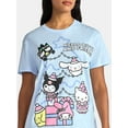 thumbnail image 4 of Hello Kitty & Friends Women's Christmas Front Back Graphic Tee with Short Sleeves, Sizes XXS-XXL, 4 of 5