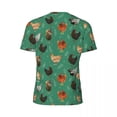 thumbnail image 6 of T Shirt For Men Leaf Chicken Print Cute Animal Trending Sportswear T-Shirts Short-Sleeve Breathable, 6 of 7