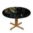 thumbnail image 3 of WYYP A Majestic Lion Round Tablecloth Washable for Home Kitchen Outdoor Decoration 100% Polyester Fiber Great for Home Kitchen/Parties/Holiday Dinner White, 3 of 8