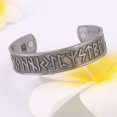 thumbnail image 4 of Prettyia  Brazalete de acero ancho abierto Brazalete Brazalete Plata Yuyangstore  Brazalete con brazalete abierto, 4 of 7