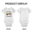 thumbnail image 3 of Lithuanian American Flag Two Hearts Cute Baby Rompers Baby Bodysuit (White, 6-12 Months), 3 of 5