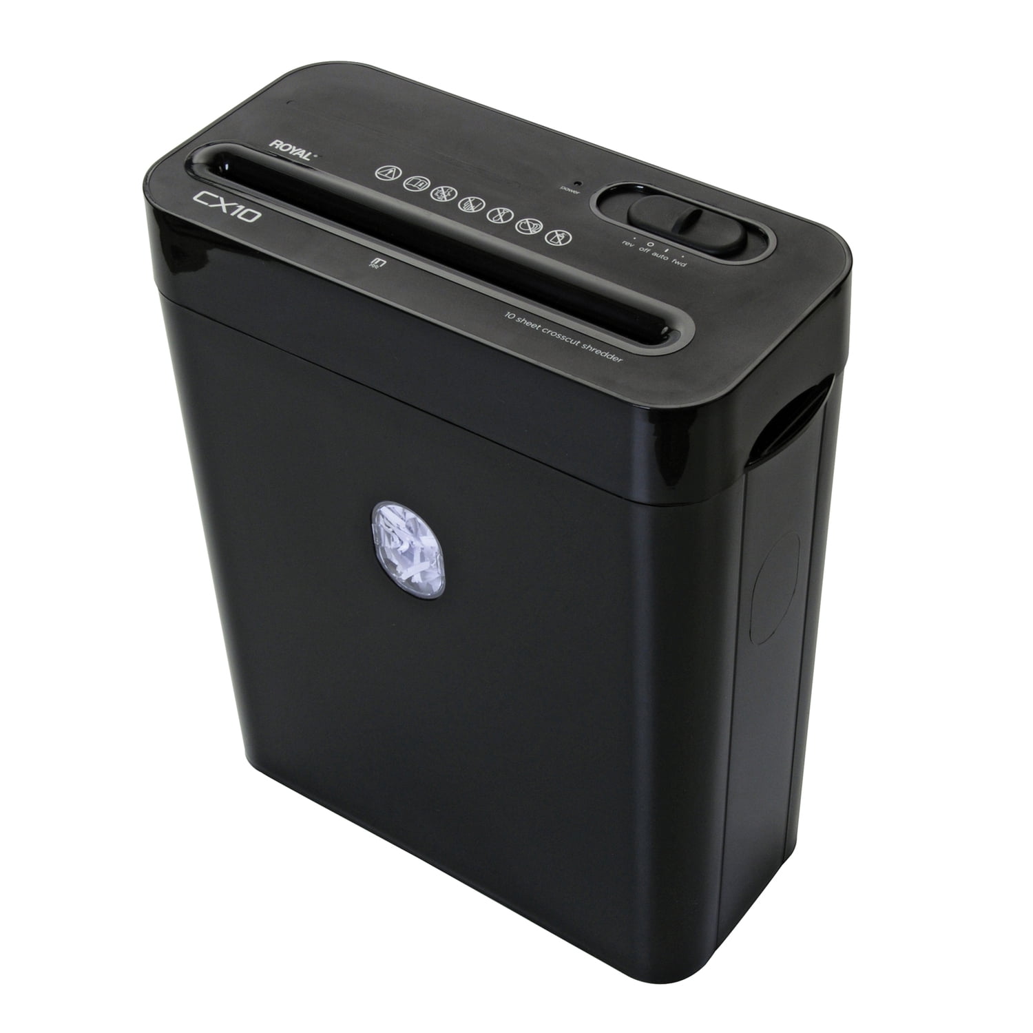 Royal CX10 10-Sheet Crosscut Shredder with Basket