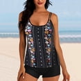 thumbnail image 1 of WILLBEST Traje de Baño de Dos Piezas para Mujer, con Pantalones Cortos, Talla Grande, Estampado, Espalda de Tiras, conjunto, 1 of 5