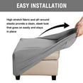 thumbnail image 4 of EIGTHTAIL Square Ottoman Covers Ottoman Slipcovers Folding Storage Stool Furniture Protector Form Fit with Elastic Bottom  Stretch High Spandex Small Checks Jacquard Fabric Brown XL 35”-, 4 of 6