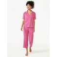 thumbnail image 4 of Joyspun Women's Woven Cropped Pajama Pants, Sizes S to 3X, 4 of 6