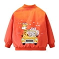 thumbnail image 4 of Viluyesy Boys Bomber Jacket, Zip-Up Long Sleeve with Pockets Casual Windbreaker Coat Orange 6T, 4 of 5