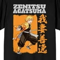 thumbnail image 2 of T-shirt Noir à Manches Courtes et Col Rond pour Homme Demon Slayer Zenitsu Agatsuma - Grand, 2 of 4