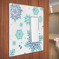 thumbnail image 3 of WIRESTER 2-Gang 1- Blank No Device 1-Decorator Light Switch Wall Plate Cover, Teal Winter Christmas Snowflake, 3 of 6