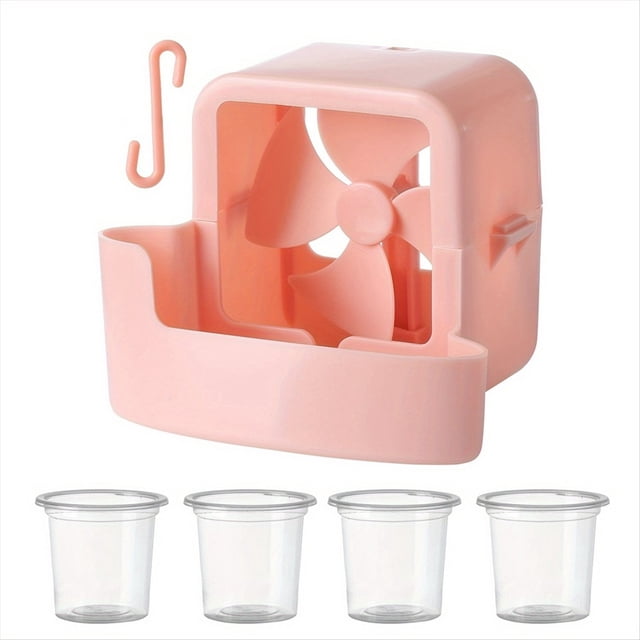 Kit de Enfriamiento Ice Head para Ventiladores. Accesorio de Enfriamiento de Verano Eficiente y Sin Electricidad para Modelos de Ventiladores Eléctricos de Piso. Color Rosa.