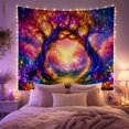 thumbnail image 2 of Fantastical Glowing Forest With Scene Massive Arching Tree, Mystical Fantasy for Space Lovers, Galaxy Room Decor, Mother's Day Gift, Tapestry Wall Hanging for Bedroom and Dorm, 2 of 7