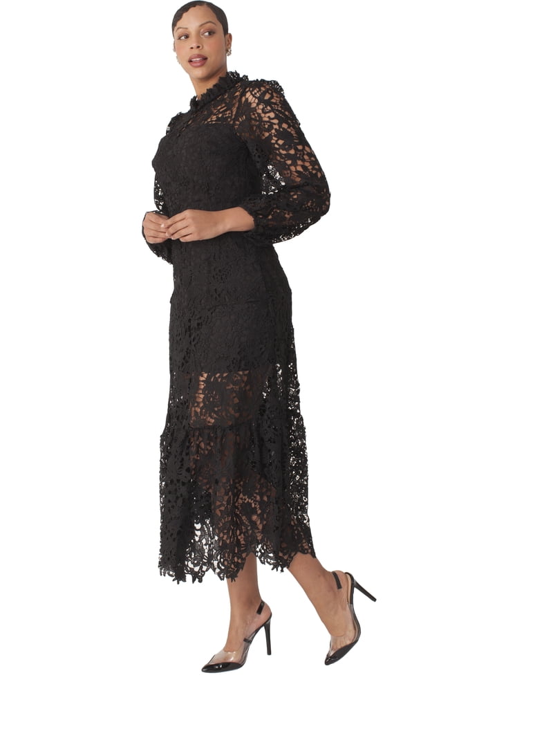 bec and bridge lace dress Henrietta LONG Sleeve GOWN - White main image 1